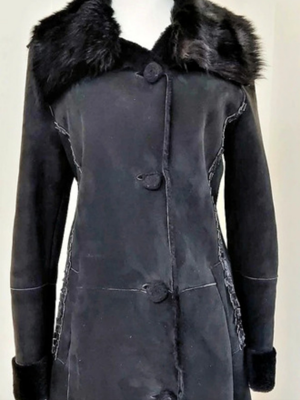 Compagnia Delle Pelli Suede Leather Coat Size 42
